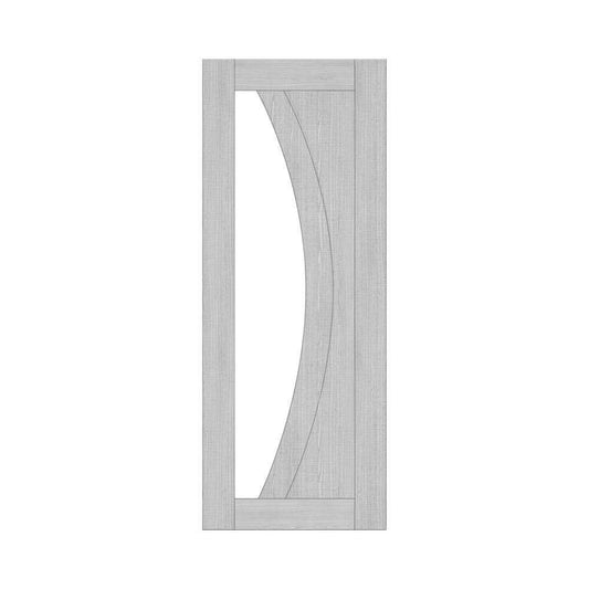 Deanta Ravello Prefinished Light Ash Grey Internal Door with Glass