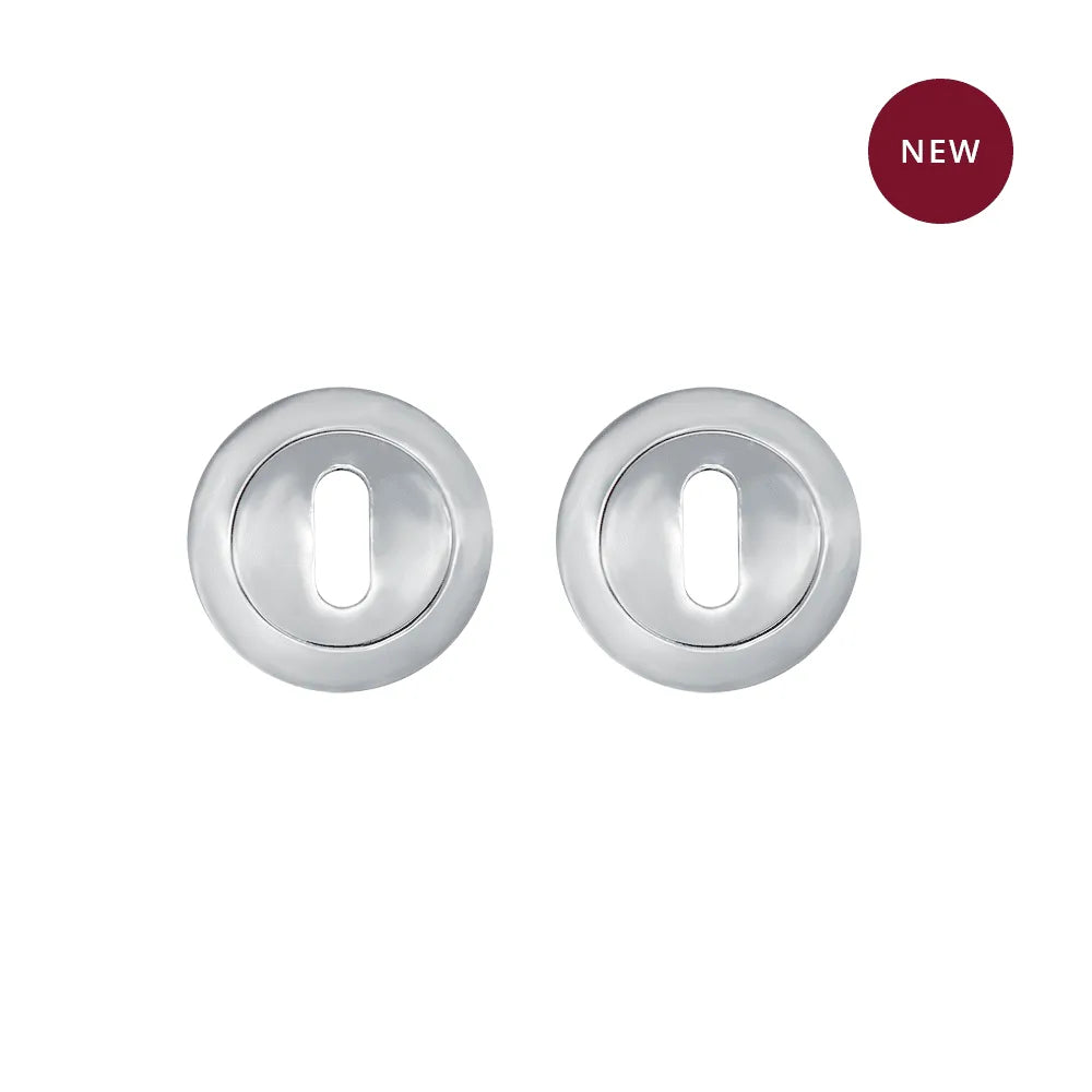 Round Escutcheon – Pair Polished Chrome Finish