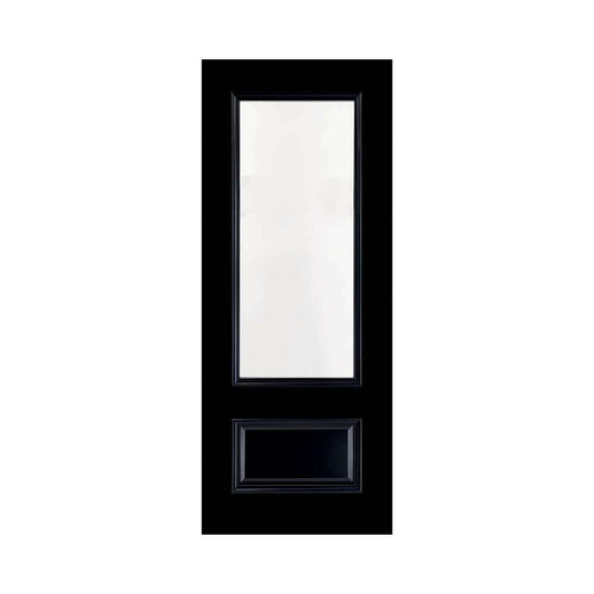 Deanta Sandringham Prefinished Black Internal Door with Glass