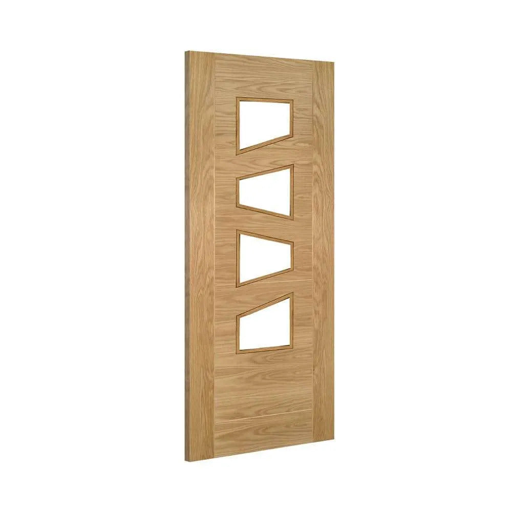 Deanta Seville 4LS Prefinished Internal Oak Door with Glass