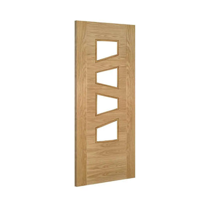 Deanta Seville 4LS Prefinished Internal Oak Door with Glass