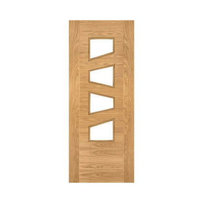 Deanta Seville 4LS Prefinished Internal Oak Door with Glass