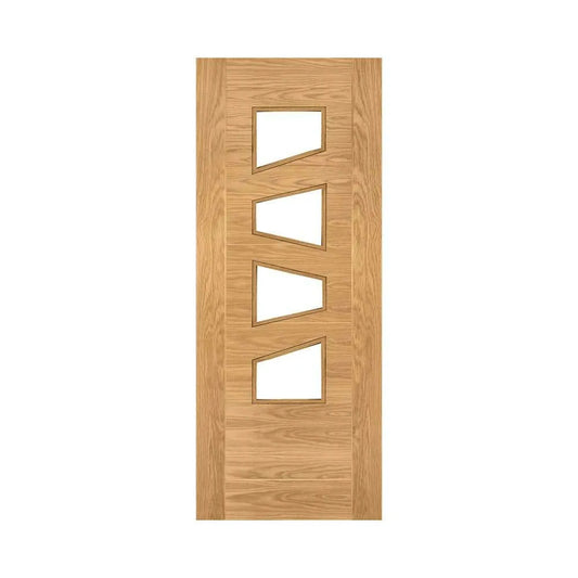 Deanta Seville 4LS Prefinished Internal Oak Door with Glass