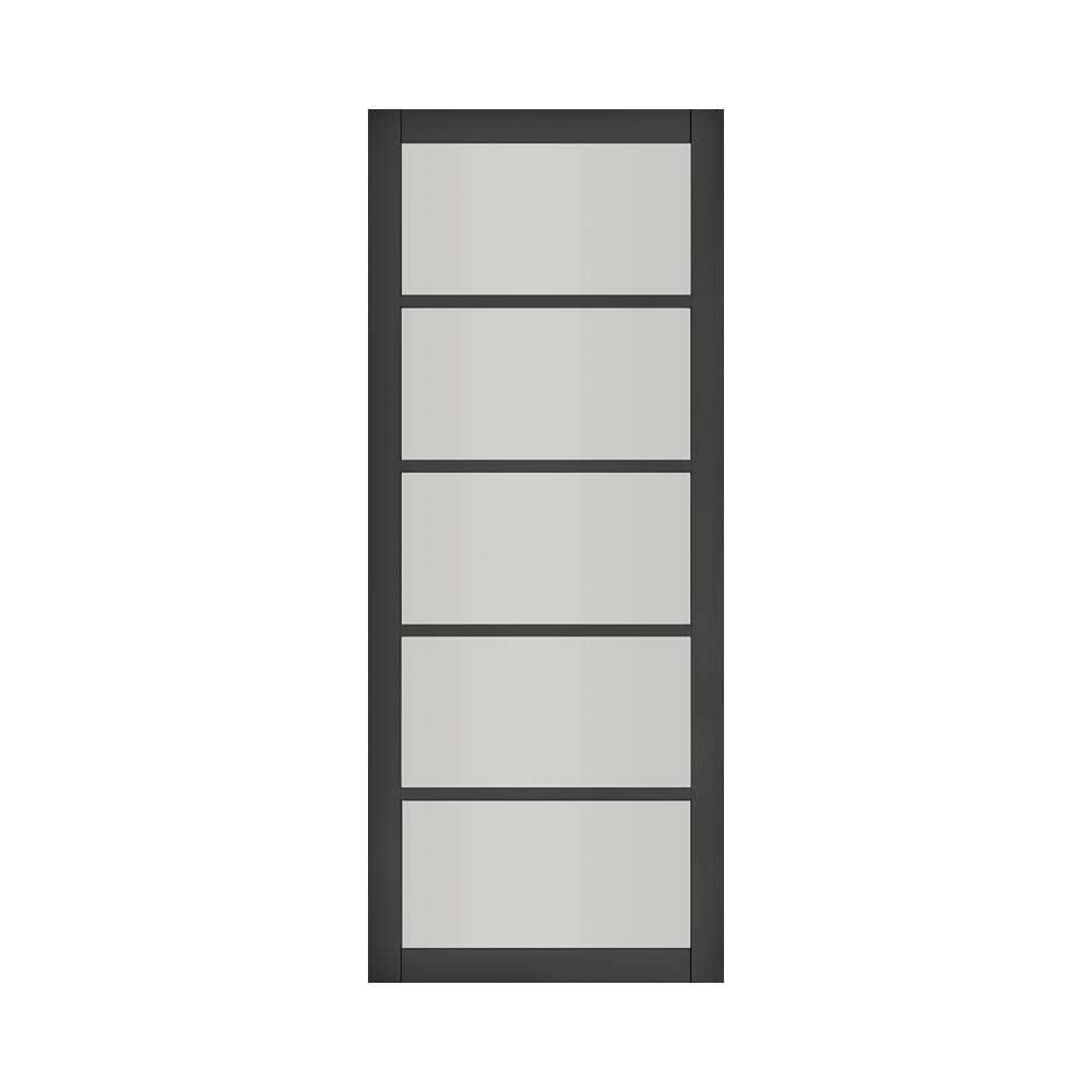 Deanta Shoreditch Prefinished Black Industrial Internal Door with Glass