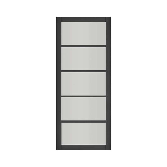 Deanta Shoreditch Prefinished Black Industrial Internal Door with Glass