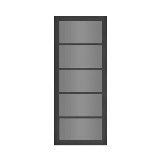Deanta Shoreditch Prefinished Black Industrial Internal Door with Tinted Glass