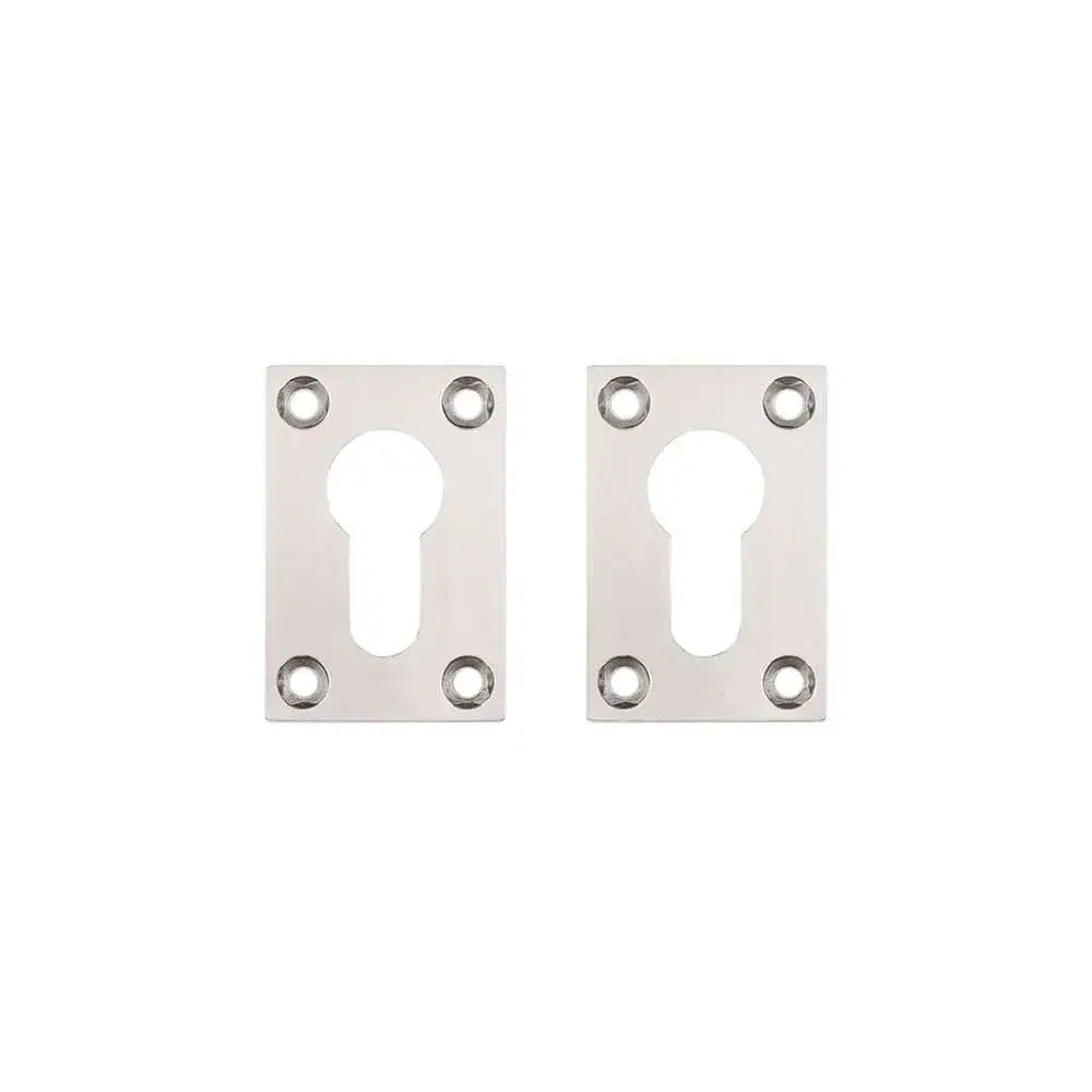 Slim Escutcheon – Pair Satin Nickel Finish