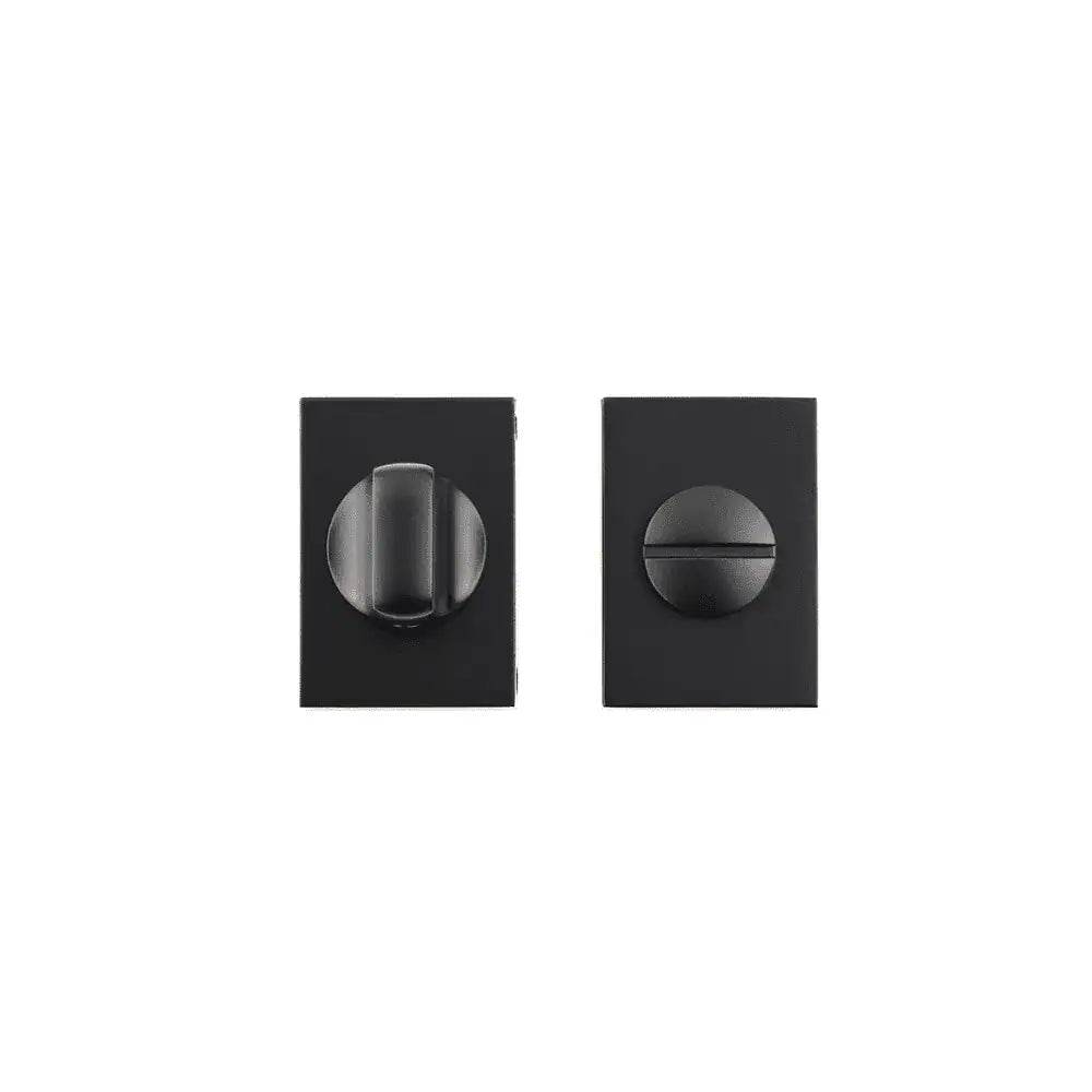 Slim Thumb-Turn Lock – Rectangle Matt Black Finish