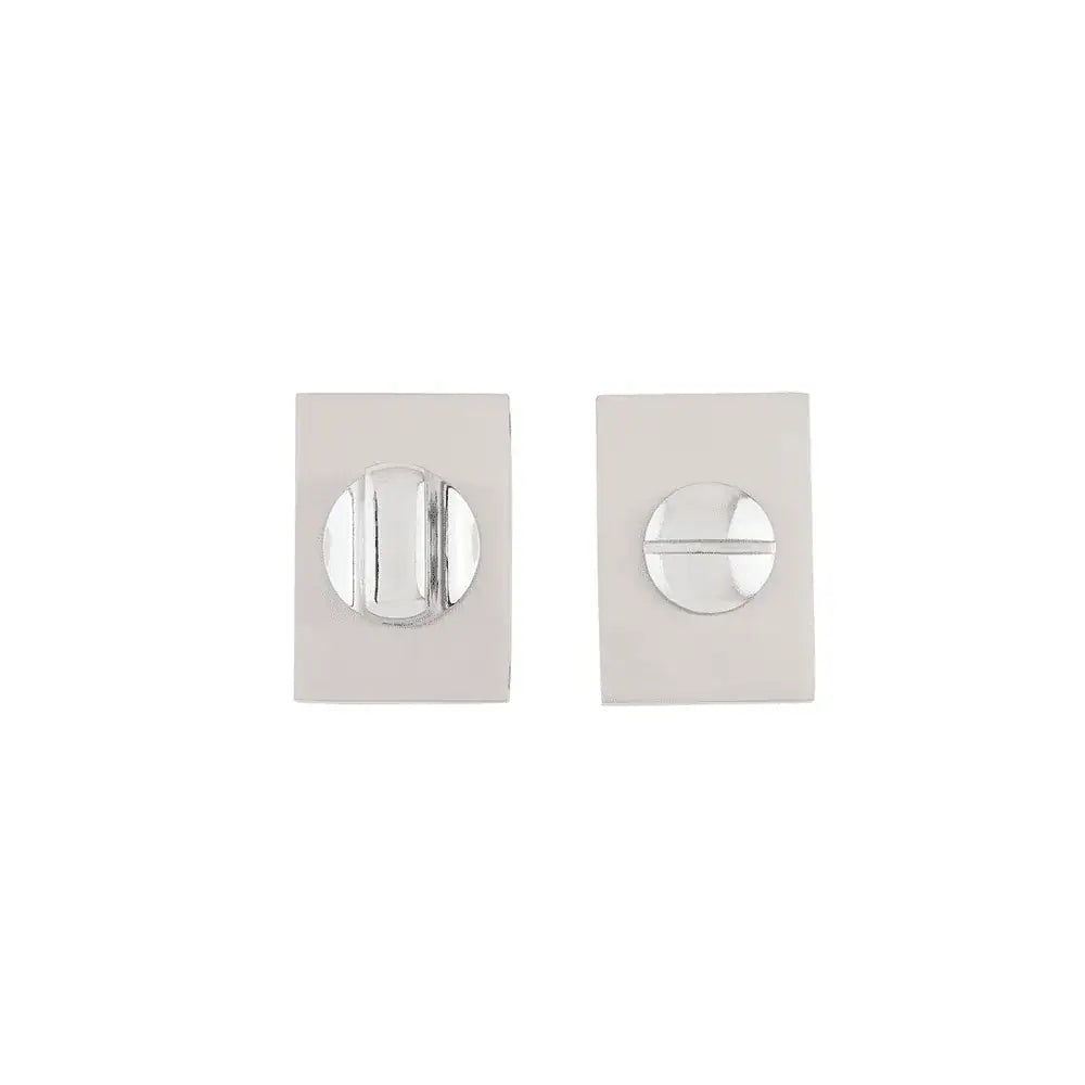 Slim Thumb-Turn Lock – Rectangle Satin Nickel and Polished Chrome Finish