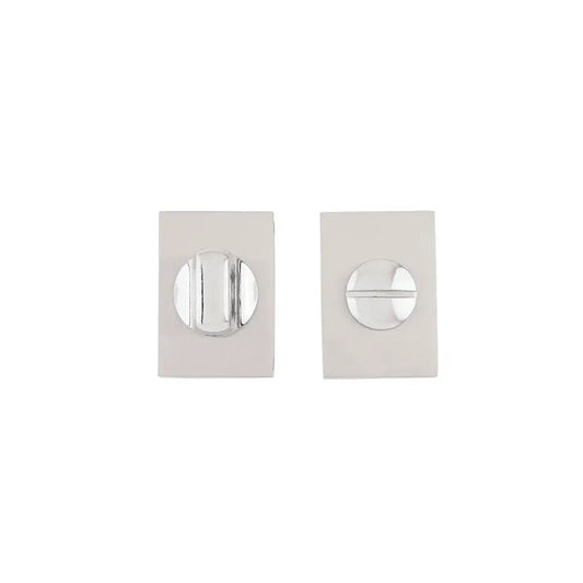 Slim Thumb-Turn Lock – Rectangle Satin Nickel and Polished Chrome Finish