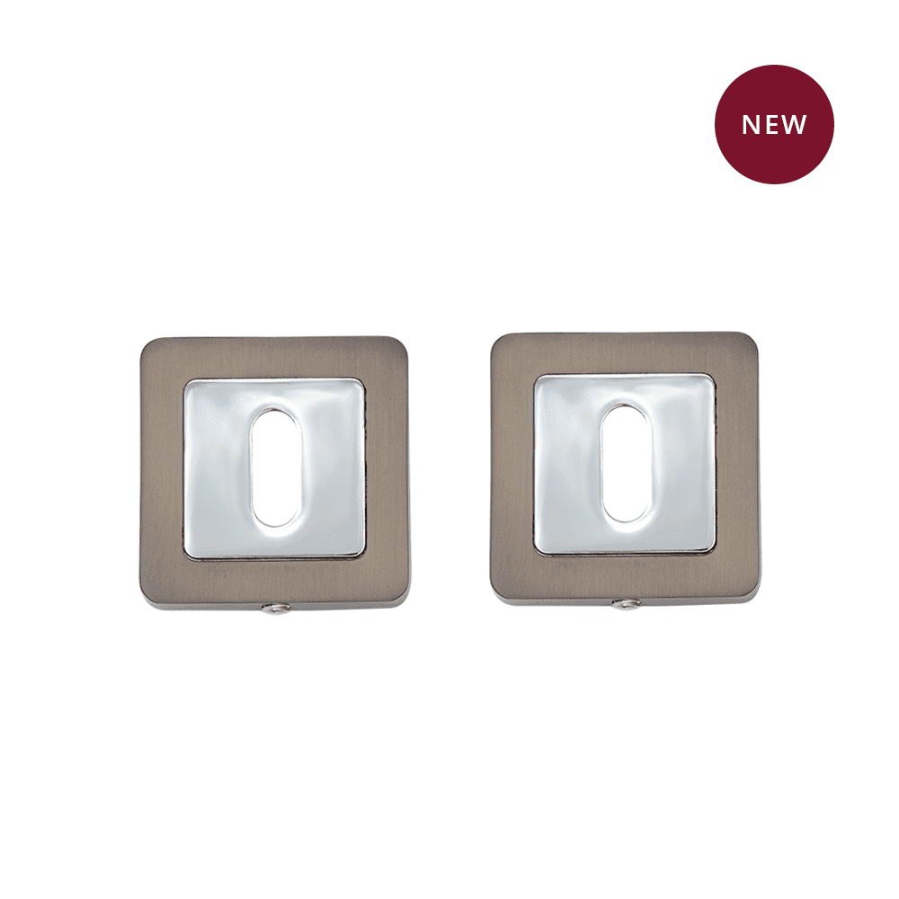 Square Escutcheon – Pair Matt Black Finish