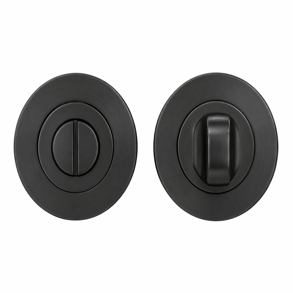 Thumb-Turn Lock – Round Matt Black Finish