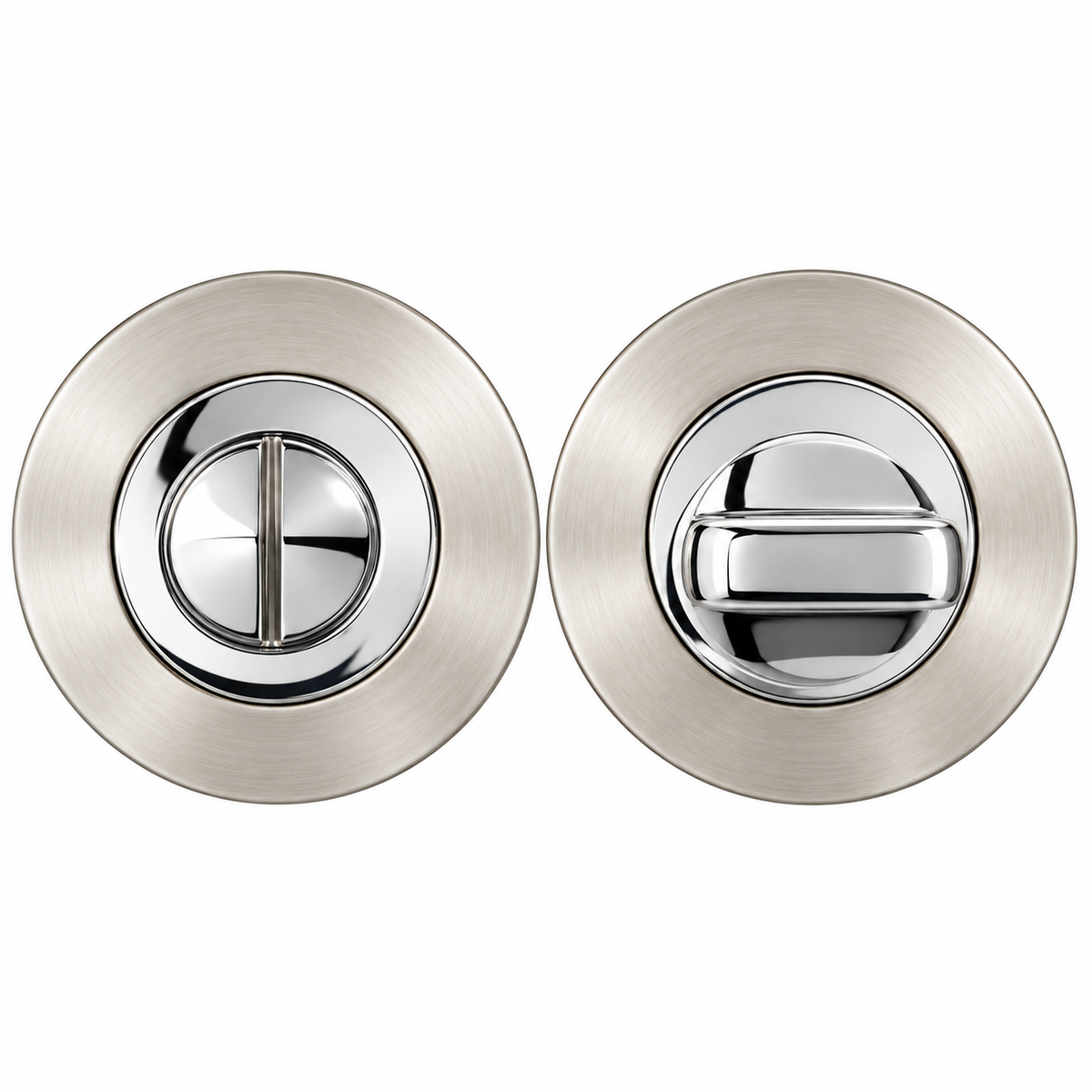 Thumb-Turn Lock – Round Matt and Polished Chrome