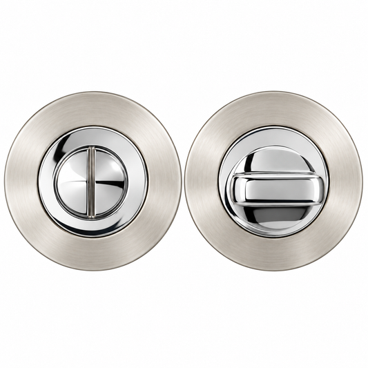 Thumb-Turn Lock – Round Matt and Polished Chrome