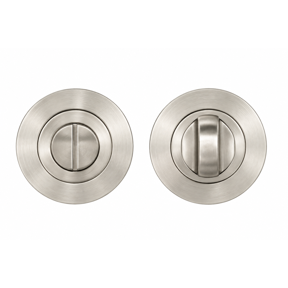 Thumb-Turn Lock – Round Satin Nickel
