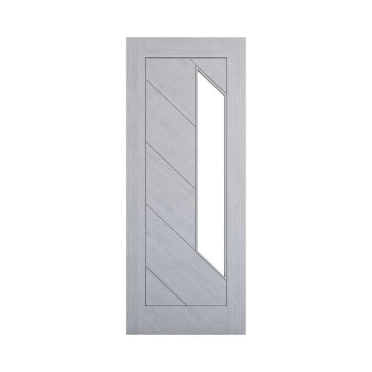 Deanta Torino Prefinished Light Ash Grey Internal Door with Glass