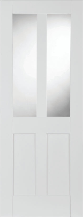 Shaker – 2 Panel 2 Light Glazed - PM-Mendes White Prefinished