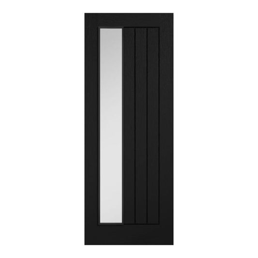 Black Oak Mexicano 1 Light Clear Glazed Internal Door