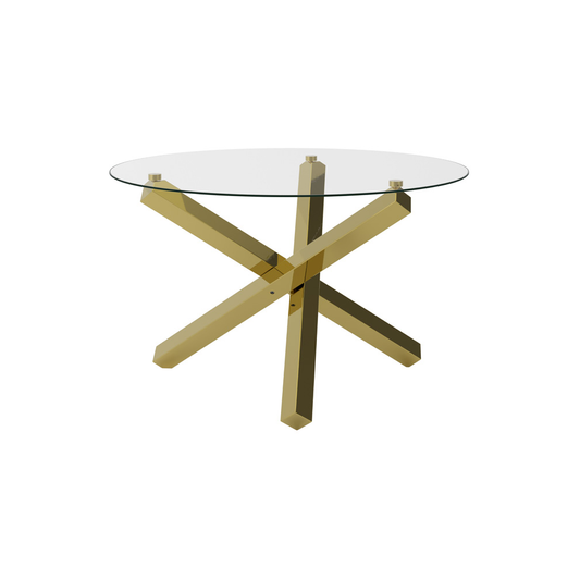 Capri Dining Table Gold LPD HOME