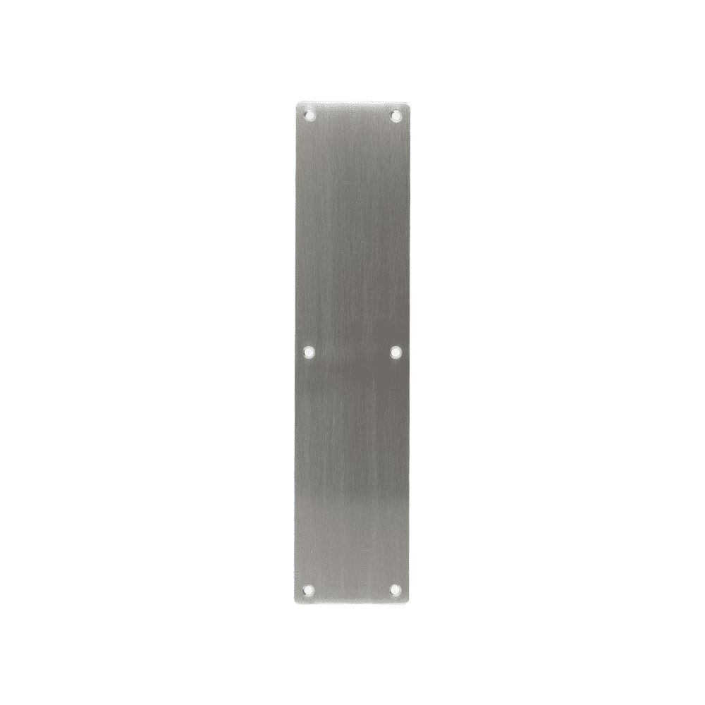 Push Plate including fixings 350mm x 80mm x 1.2mm Satin Stainless Steel Finish
